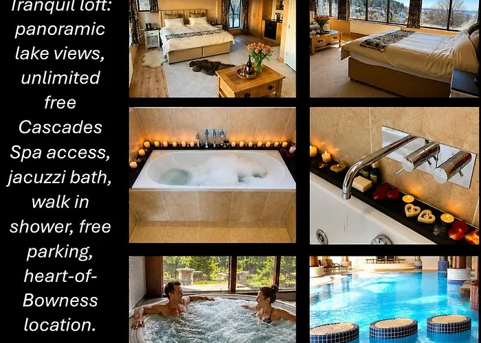 The Penthouse Bowness Tranquil Loft Jacuzzi Bath & Complimentary Cascades Spa Membership
